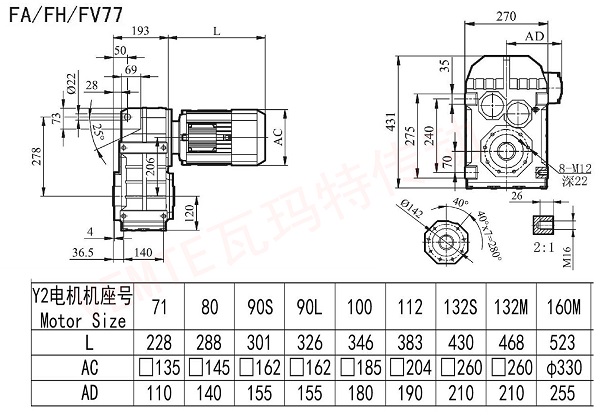 FA FH FV77減速機(jī)圖紙